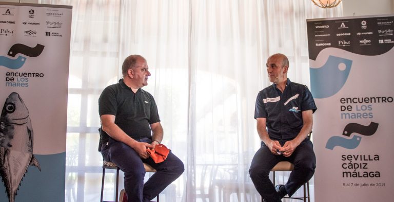 Benjamín Lana y Aitor Aguirre. III Encuentro de los Mares. Restaurante Cataria. Hotel Iberostar Selection Andalucia Playa. Chiclana.
