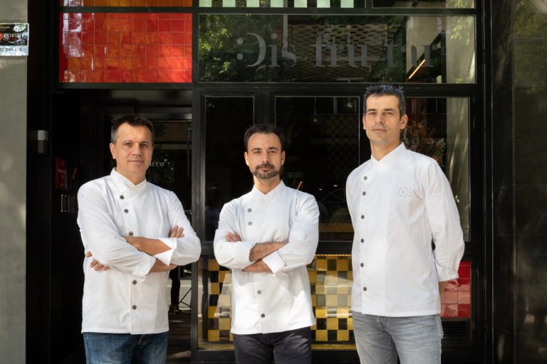 Oriol Castro, Eduard Xatruch y Mateu Casañas. Restaurante Disfrutar. Barcelona.