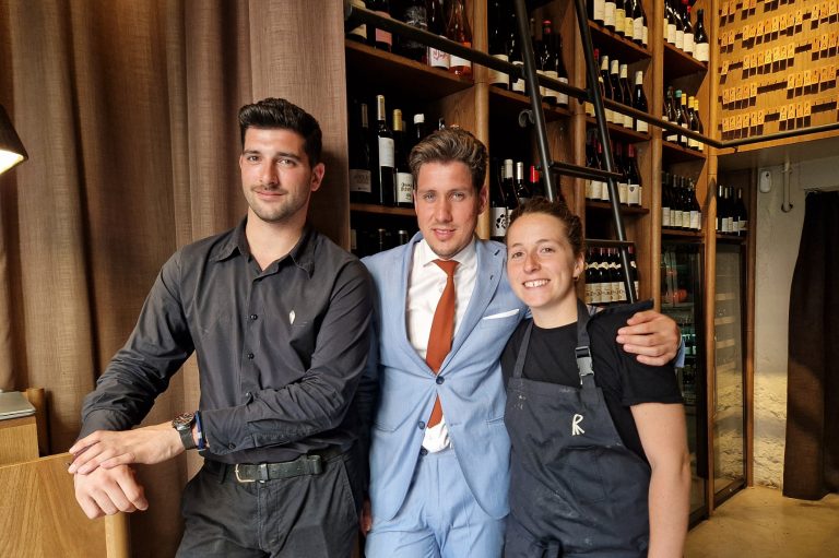 Joel Casina, Joaquín Cufré y Eli Nolla. Restaurante Normal. Girona. Foto: Xavier Agulló.