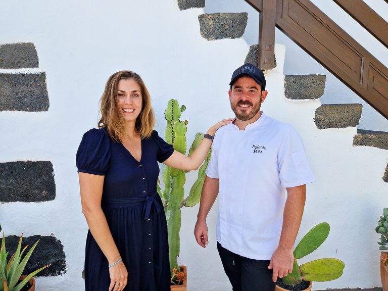 Sonsoles López y Víctor Valverde. Palacio Ico. Villa de Teguise. Lanzarote.